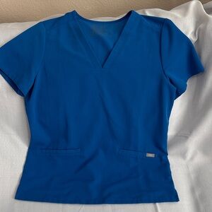 Figs casma Cobalt Blue Women's Short Sleeve Top